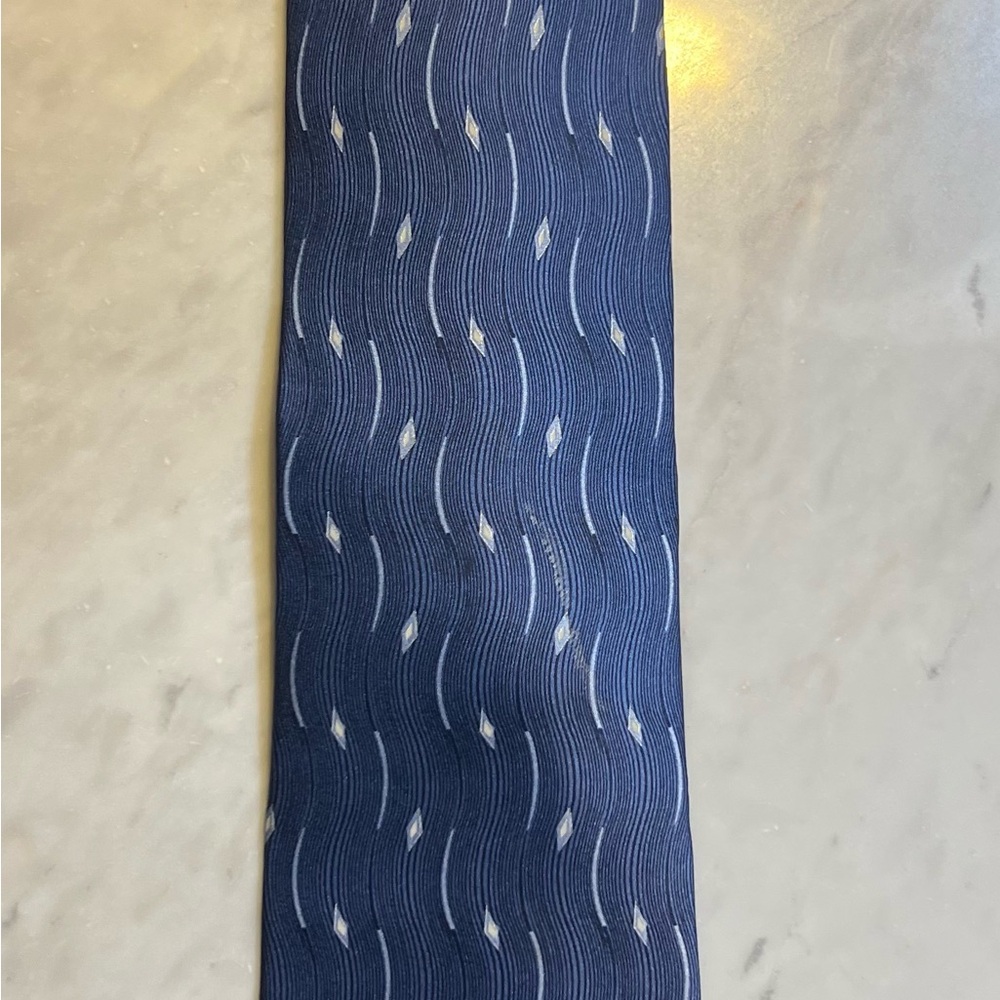 Classic Navy Patterned Men's Tie
